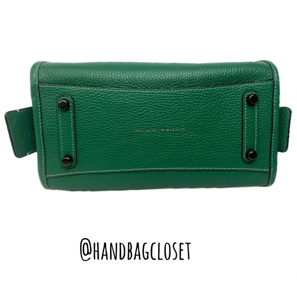 Coach Green Grass 25 Rare Glovetanned Leather Rogue Bag - Picture 10 of 16